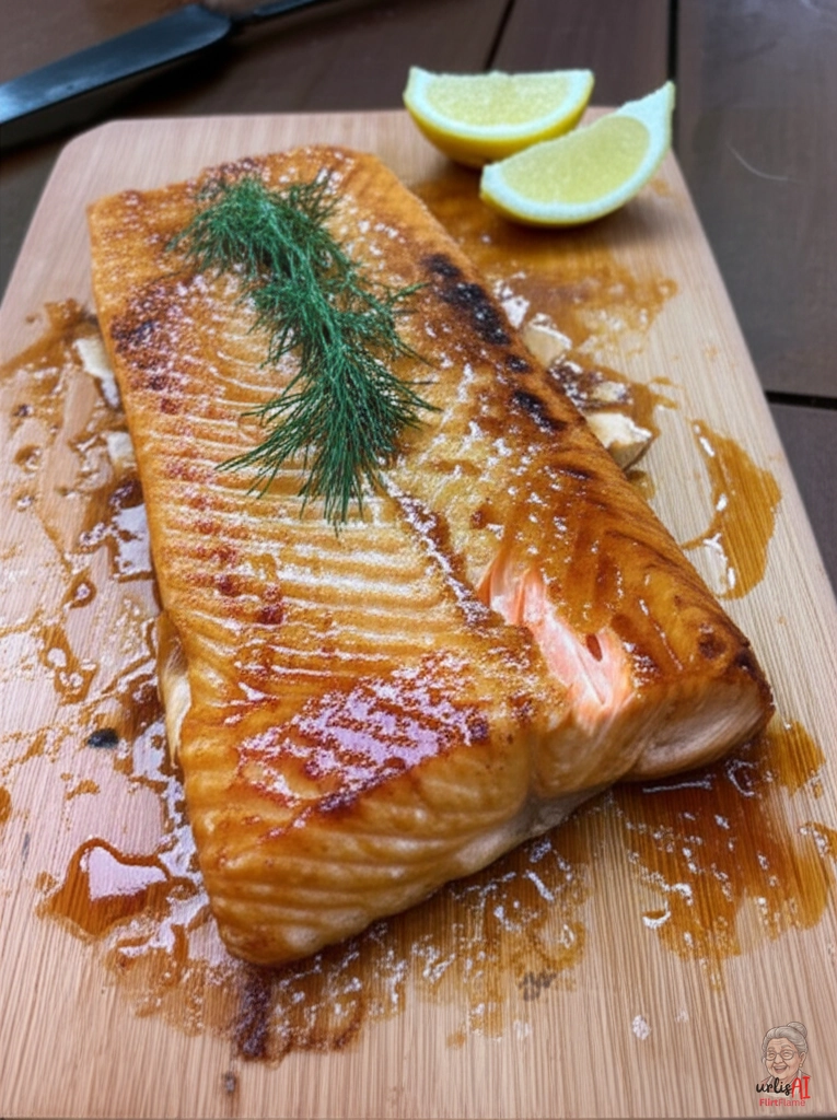 Glasierter Zedernlachs — Smoker