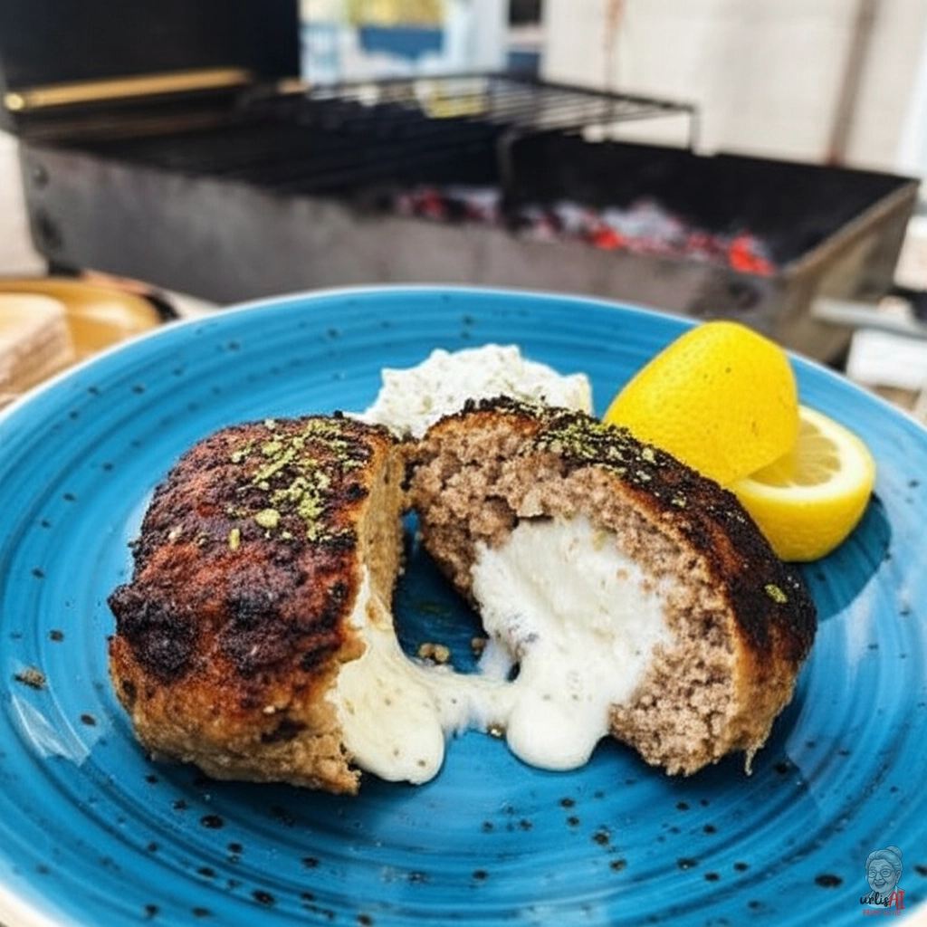 Schmelzende Feta Bifteki — Kohlegrill