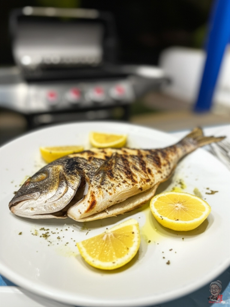 Knusprige Ladolemono Dorade — Gasgrill
