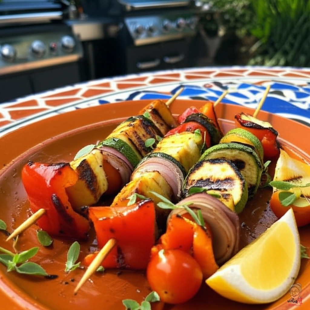 Knusprige Halloumi Spieße — Gasgrill