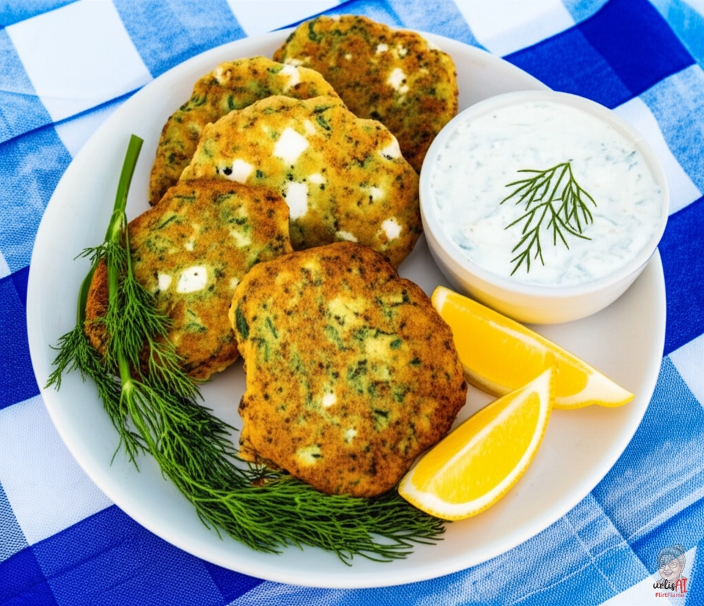 Goldene Zucchinibällchen — Gasgrill