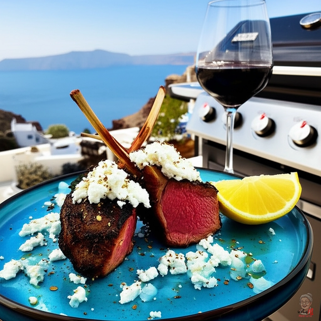 Rosige Feta Chops — Gasgrill