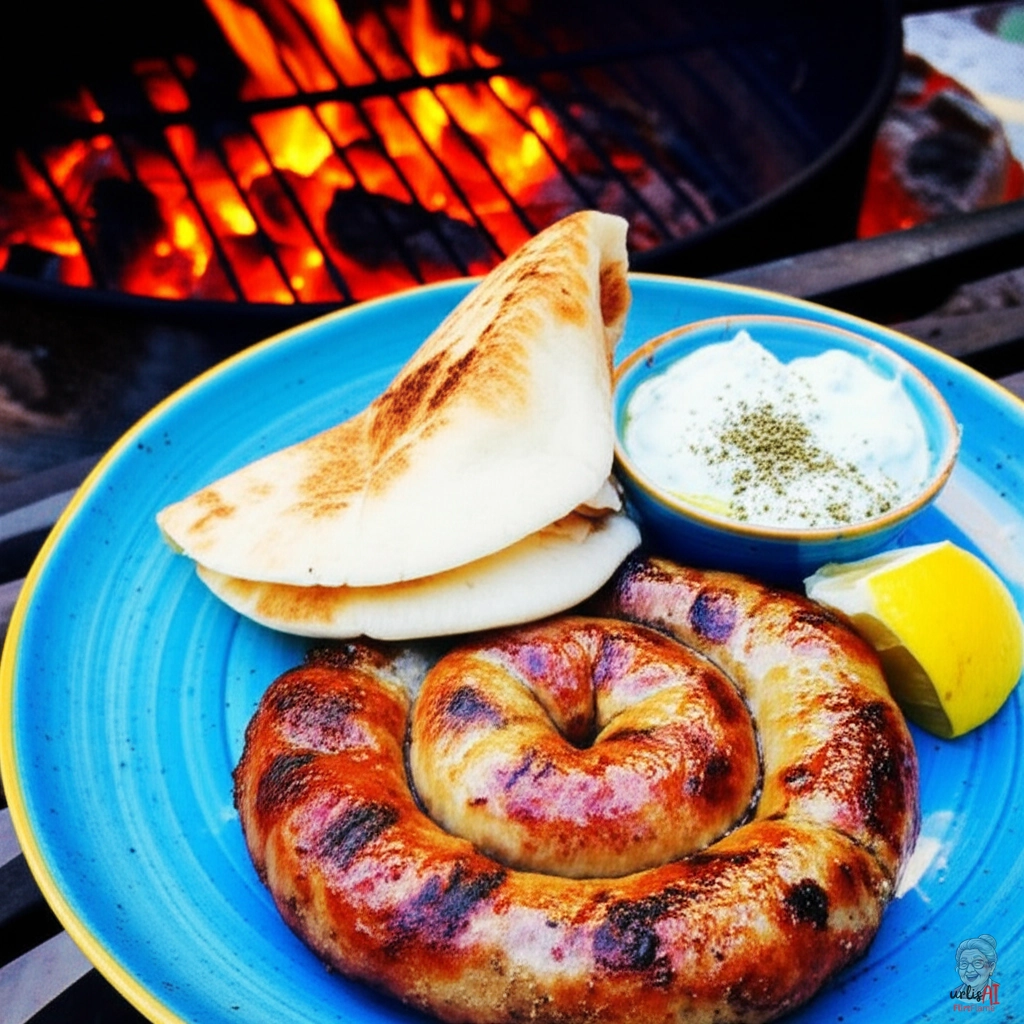 Knusprige Loukaniko Spirale — Kohlegrill