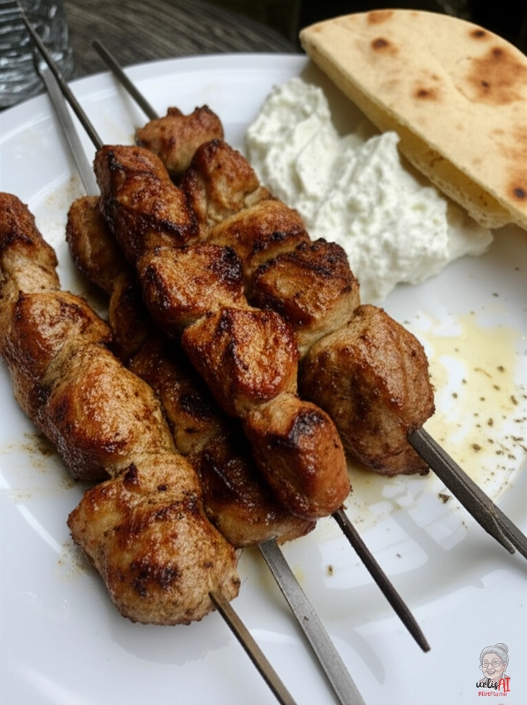Würzige Oregano Souvlaki — Kohlegrill