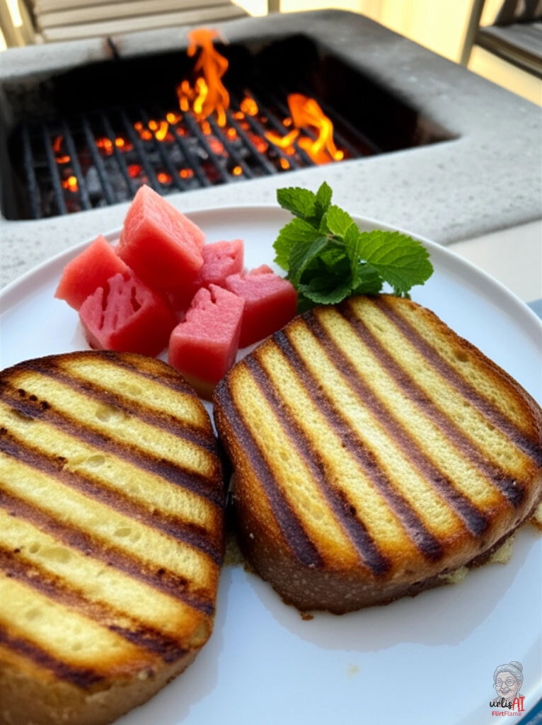 Melonen Minze Grillkäse — Kohlegrill