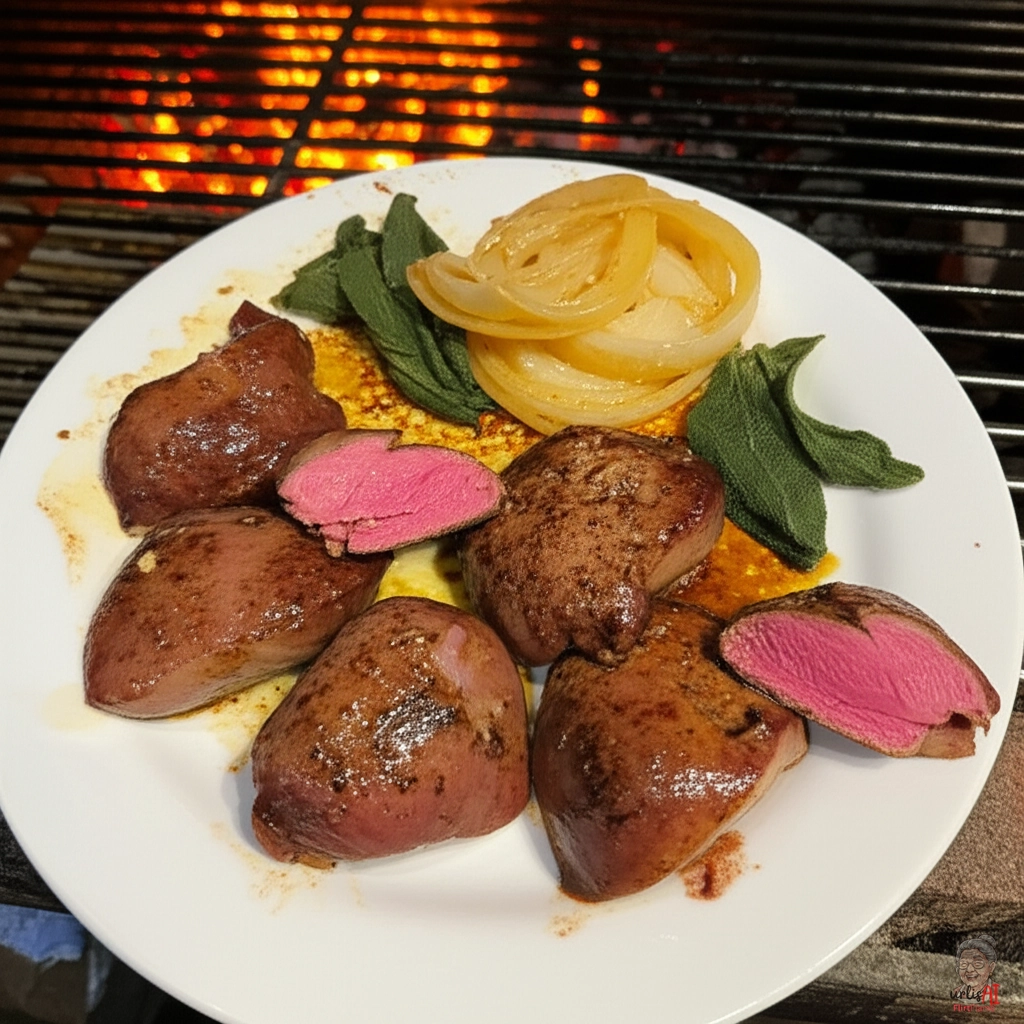Salbei Glut Leber — Kohlegrill