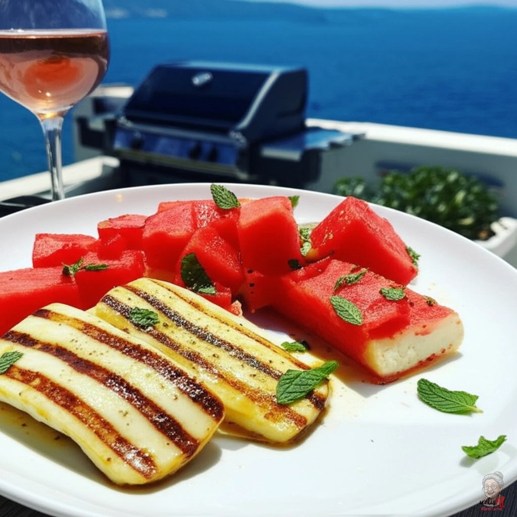 Melon Mint Halloumi — Gasgrill