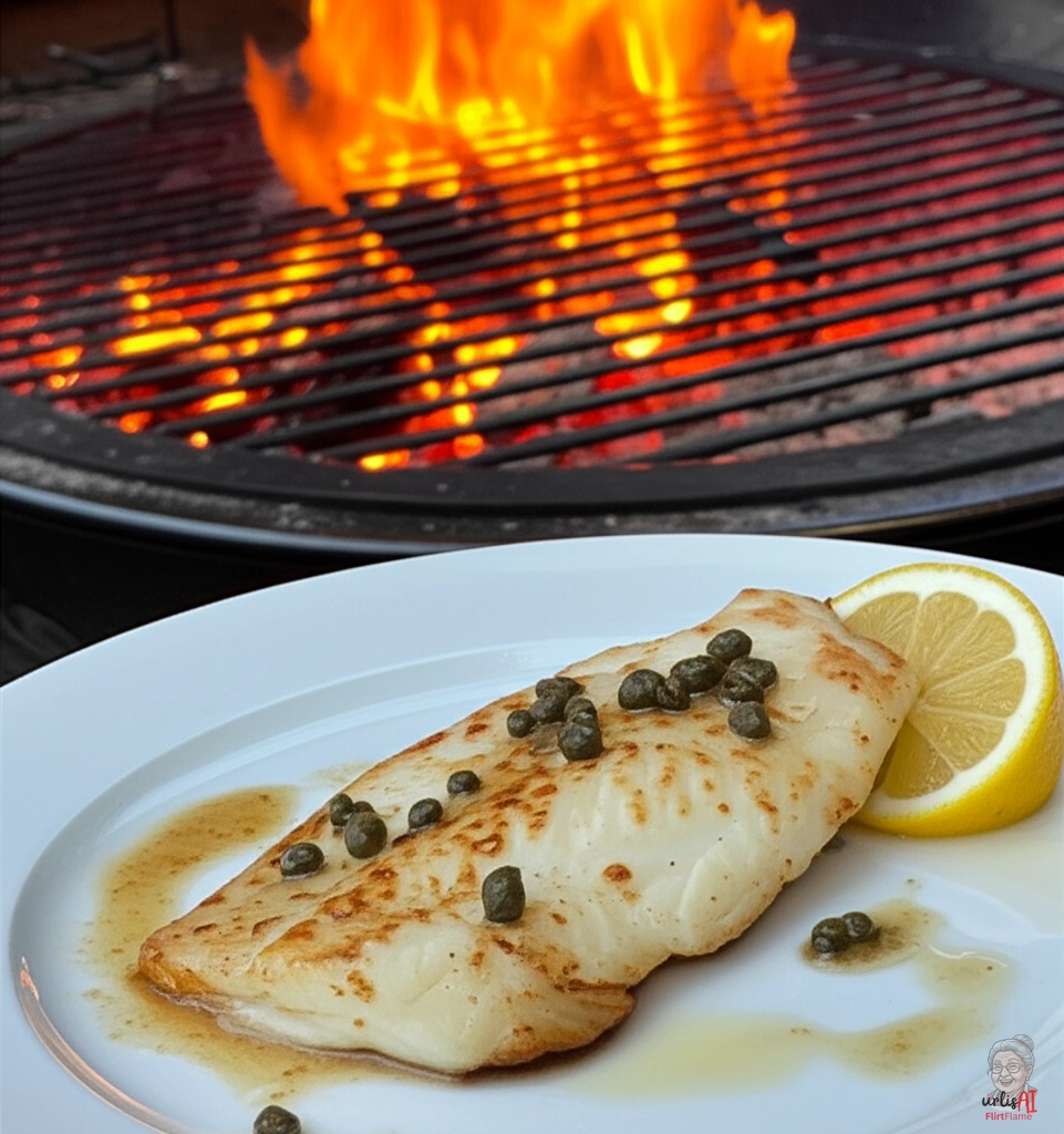 Brown Butter Heilbutt — Kohlegrill