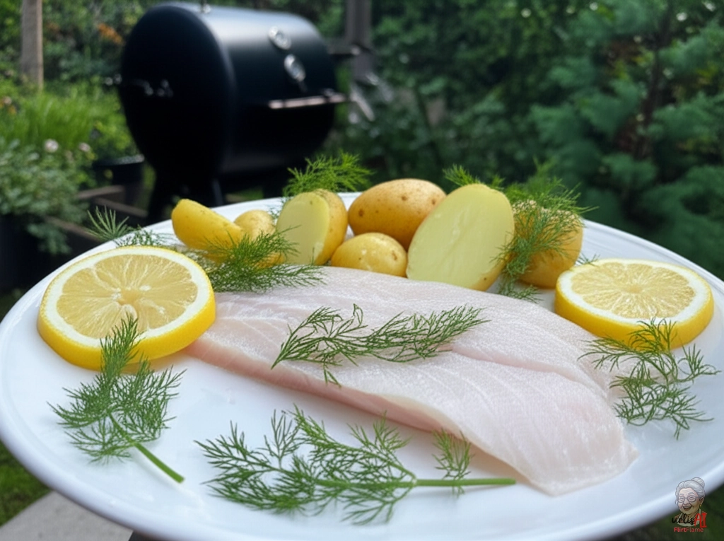 Smoky Lemon Heilbutt — Smoker