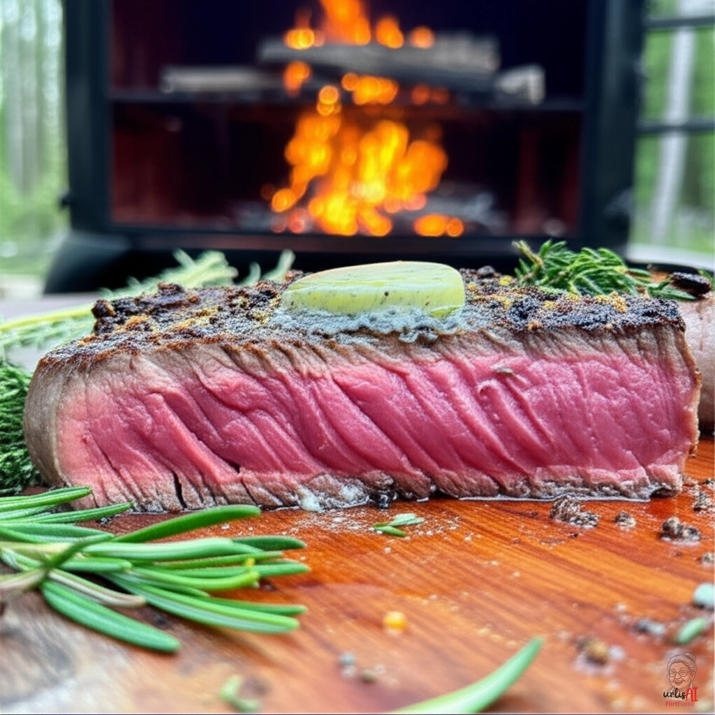 Crusty Juniper Steak — Kohlegrill