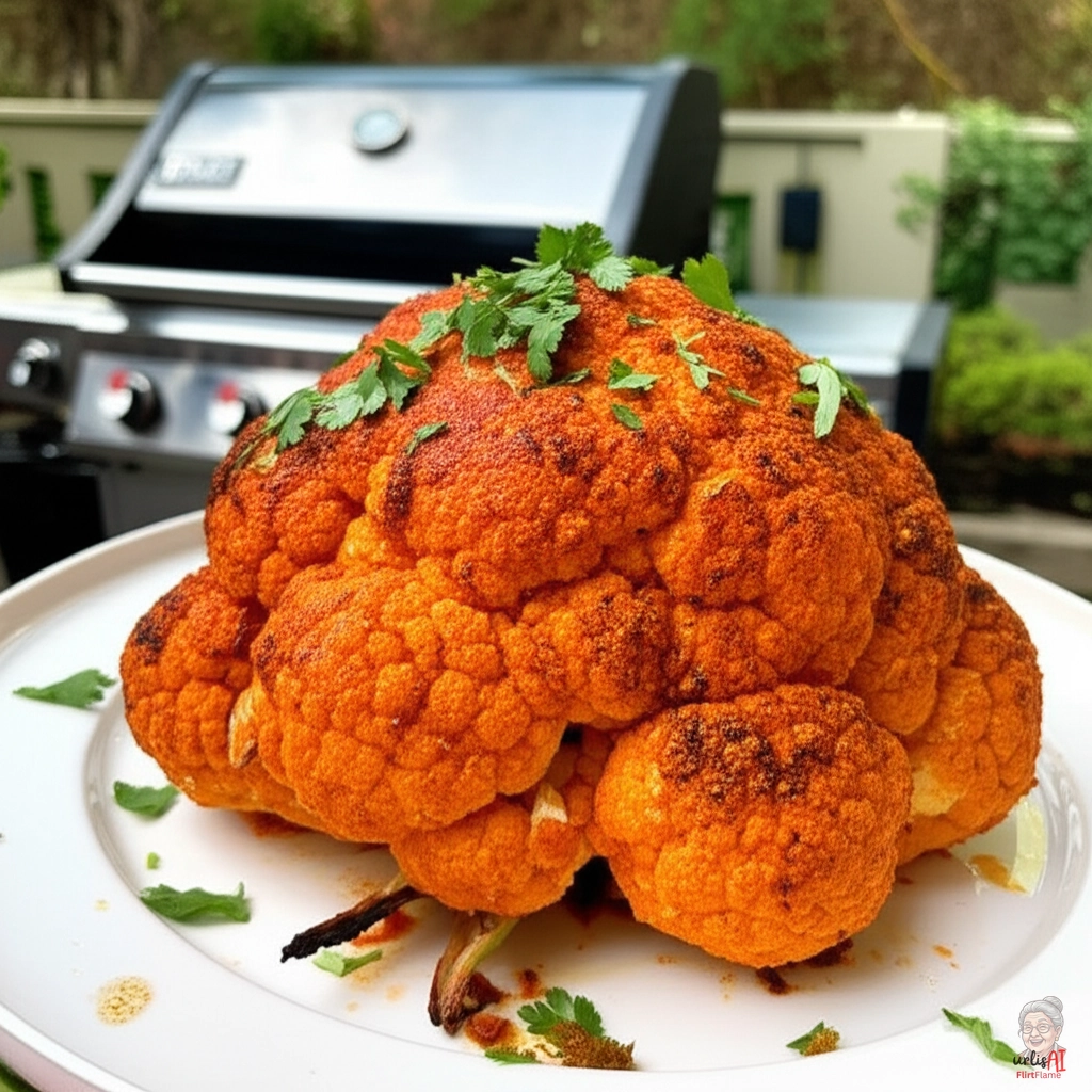 Roter Tandoori-Blumenkohl — Gasgrill