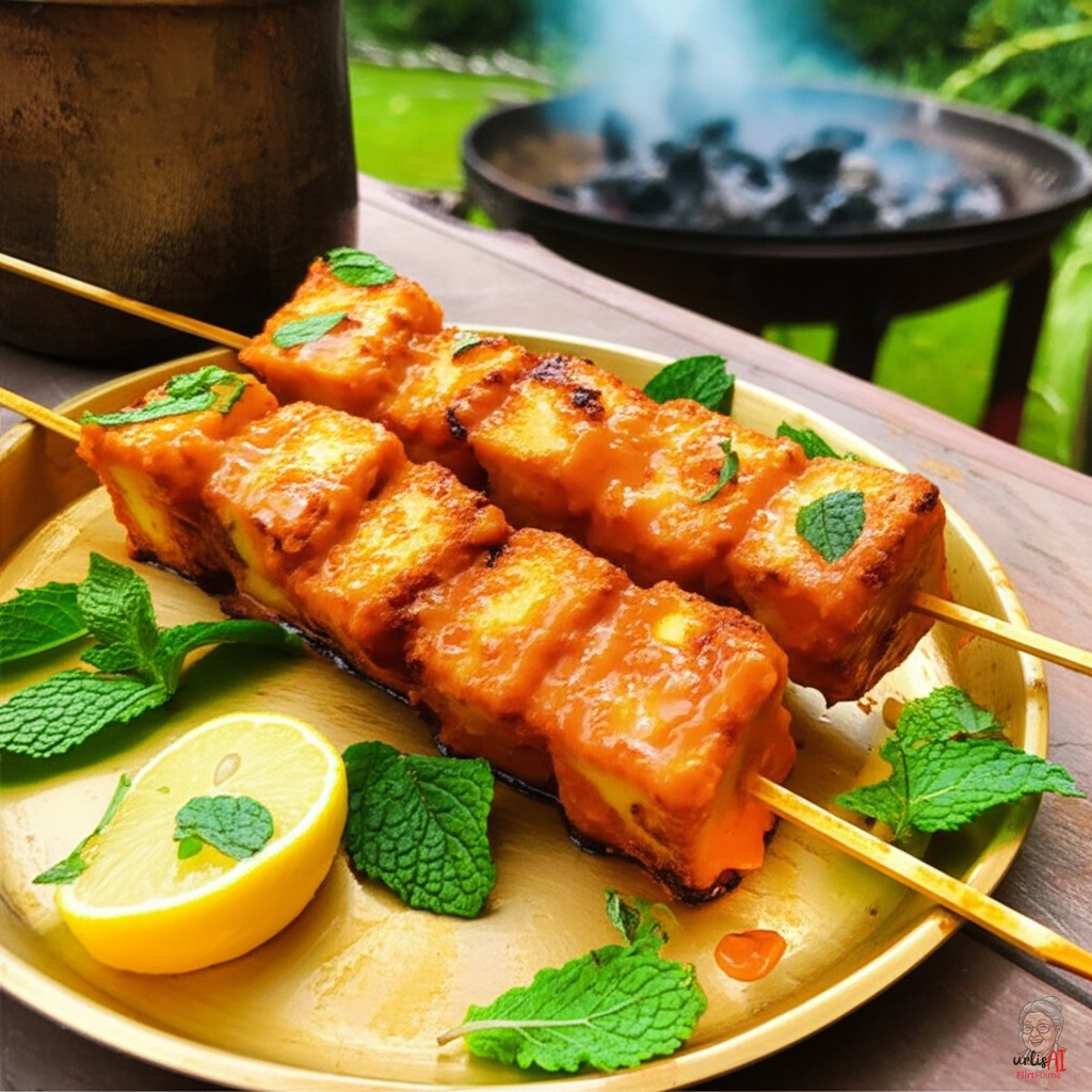 Cremiges Paneer Tikka — Kohlegrill