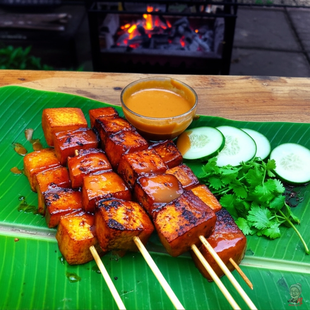 Cremige Satay Spieße — Kohlegrill