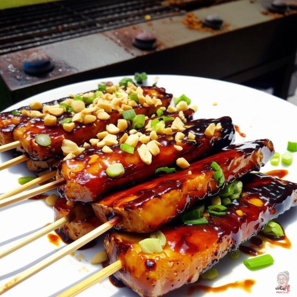 Süße Kecap Tempehspieße — Gasgrill