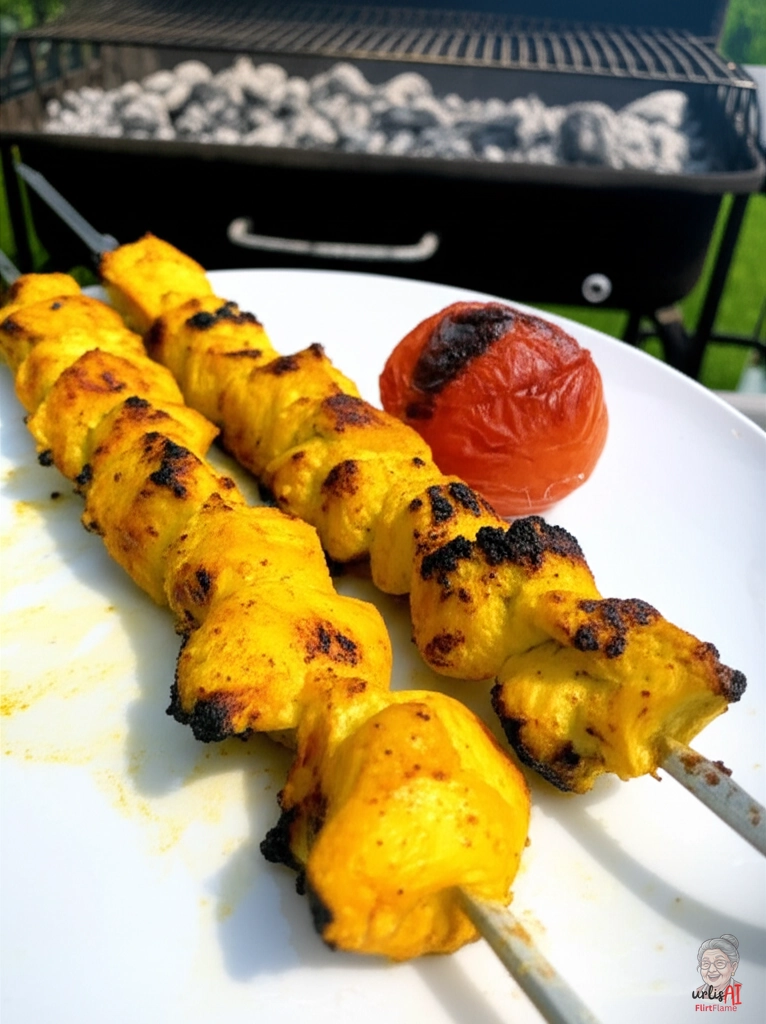 Goldene Joojeh Spieße — Kohlegrill