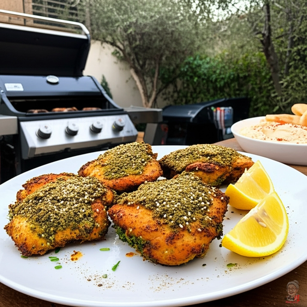 Za'atar Knusperkeulen — Gasgrill