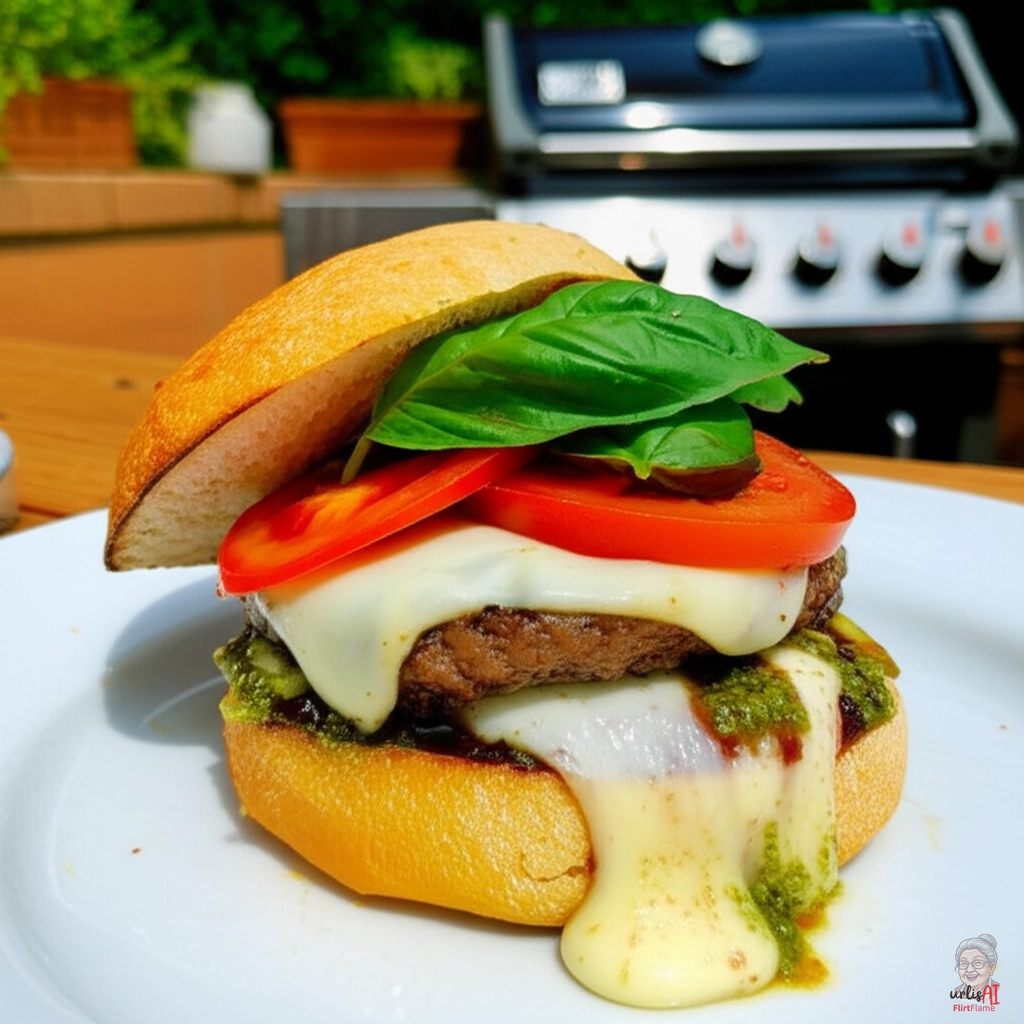 Caprese Burger — Gasgrill