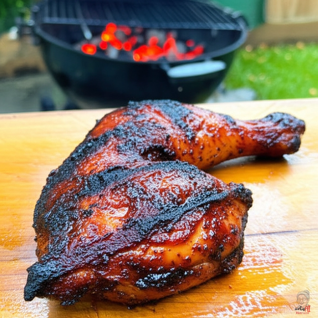 Knusprige Jerk Keulen — Kohlegrill
