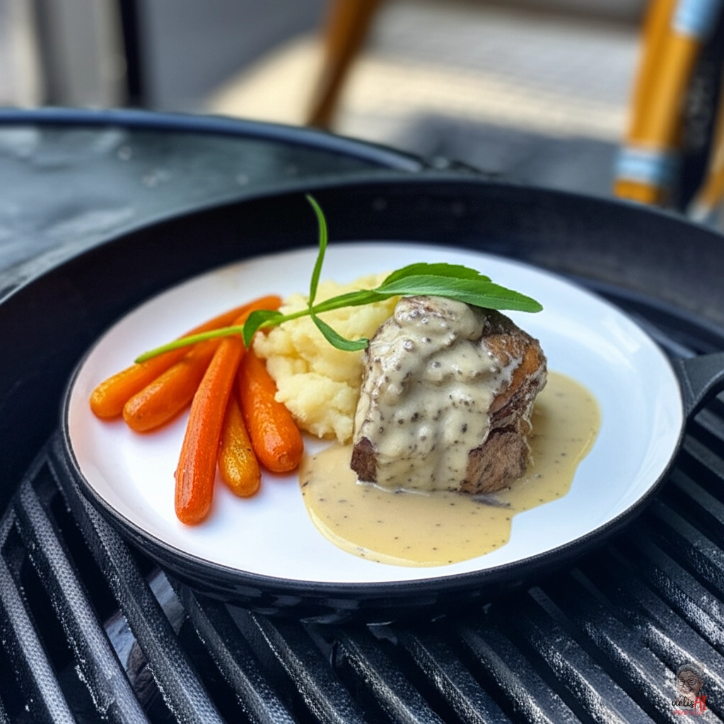 Estragon Schmorwangen — Kohlegrill