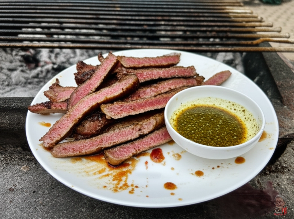 Feuriges Lok Lak — Kohlegrill