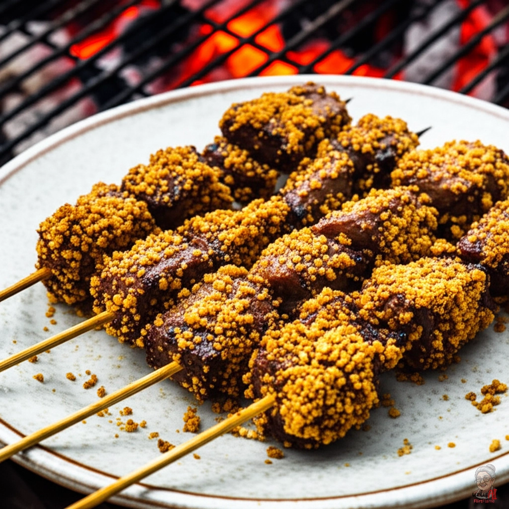 Erdnuss Glutspieße — Kohlegrill