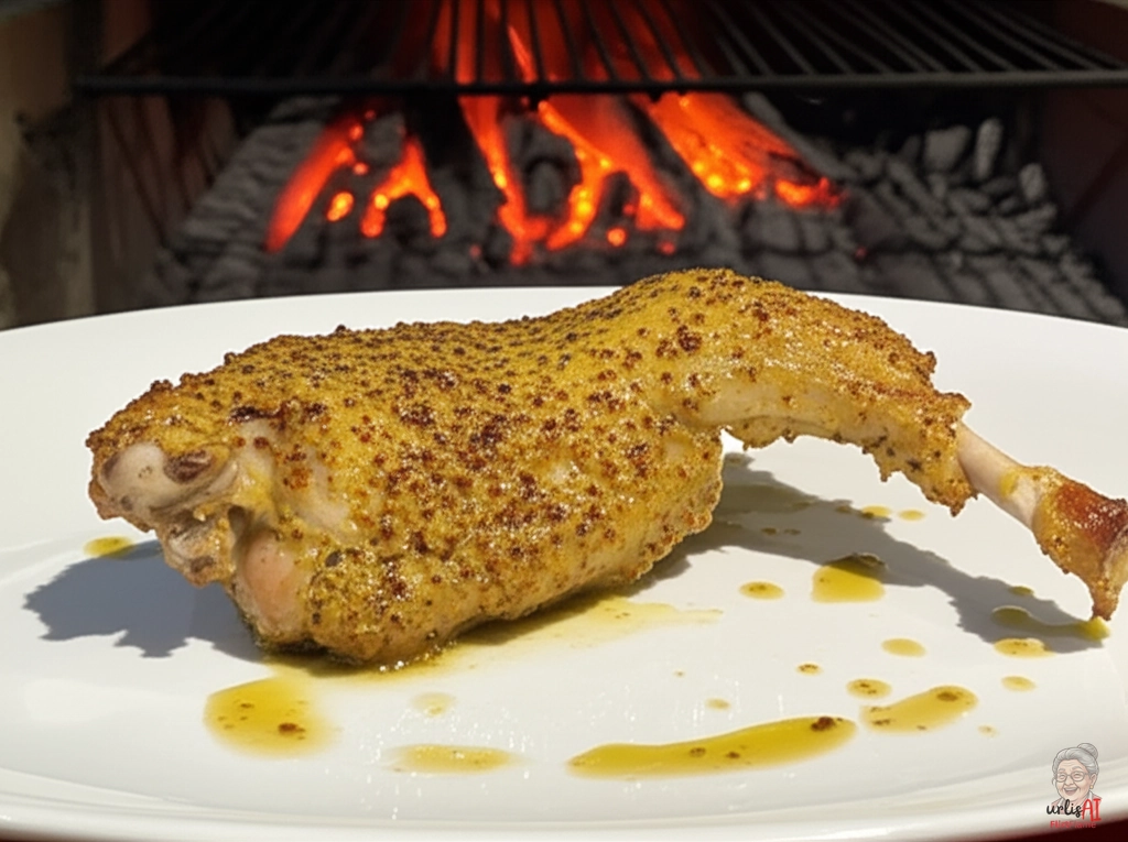 Goldene Senfkeule — Kohlegrill