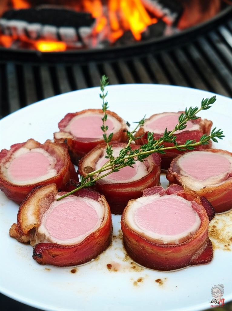 Goldener Speckmantel — Kohlegrill
