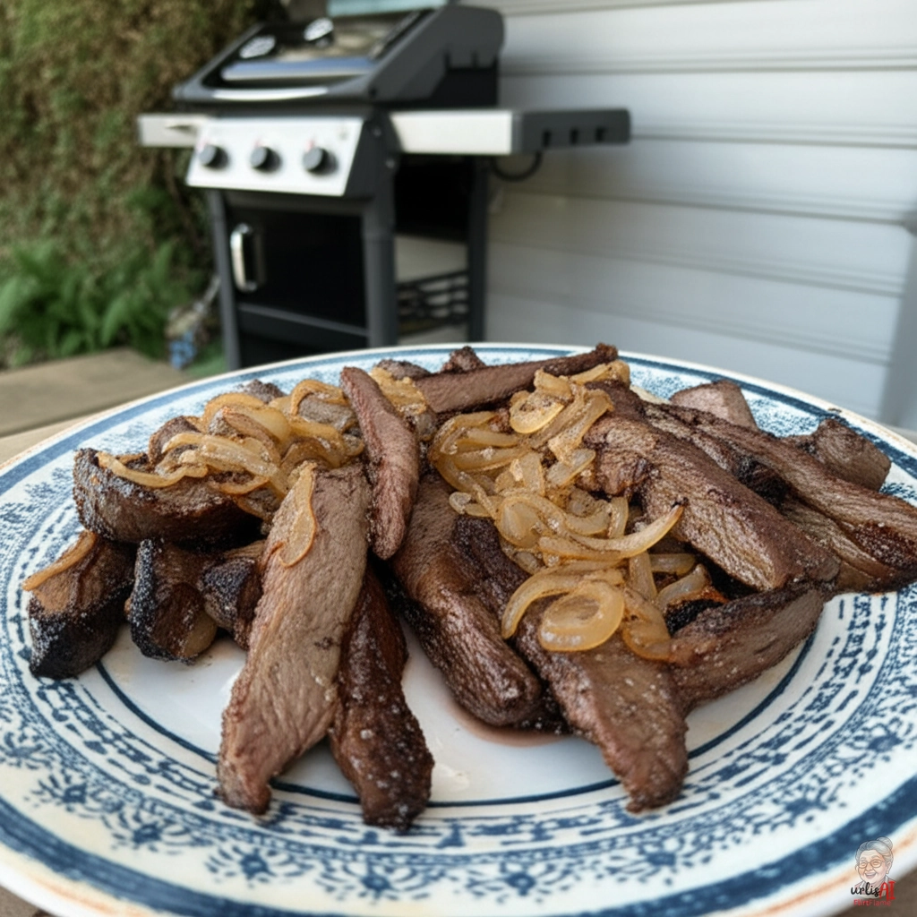 Pepper Onion Strips — Gasgrill