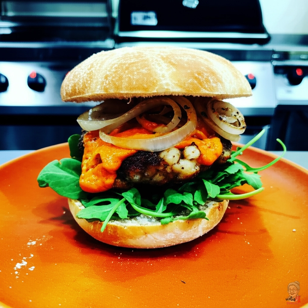 Rustic Romesco Burger — Gasgrill