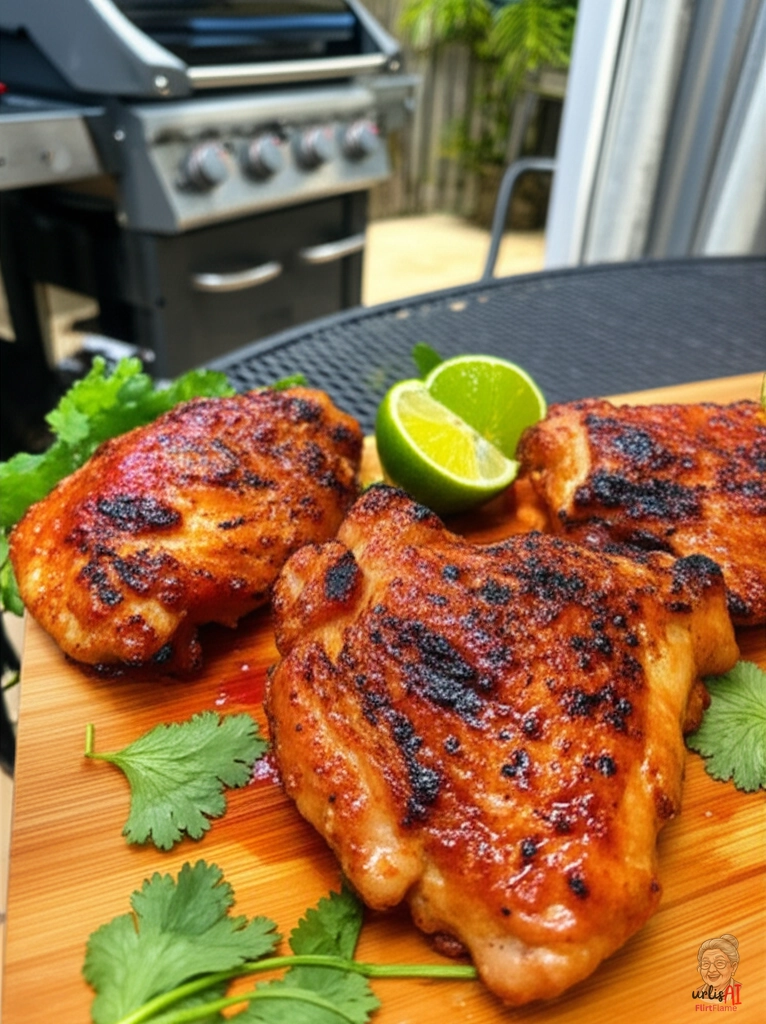 Glazed Garlic Thighs — Gasgrill