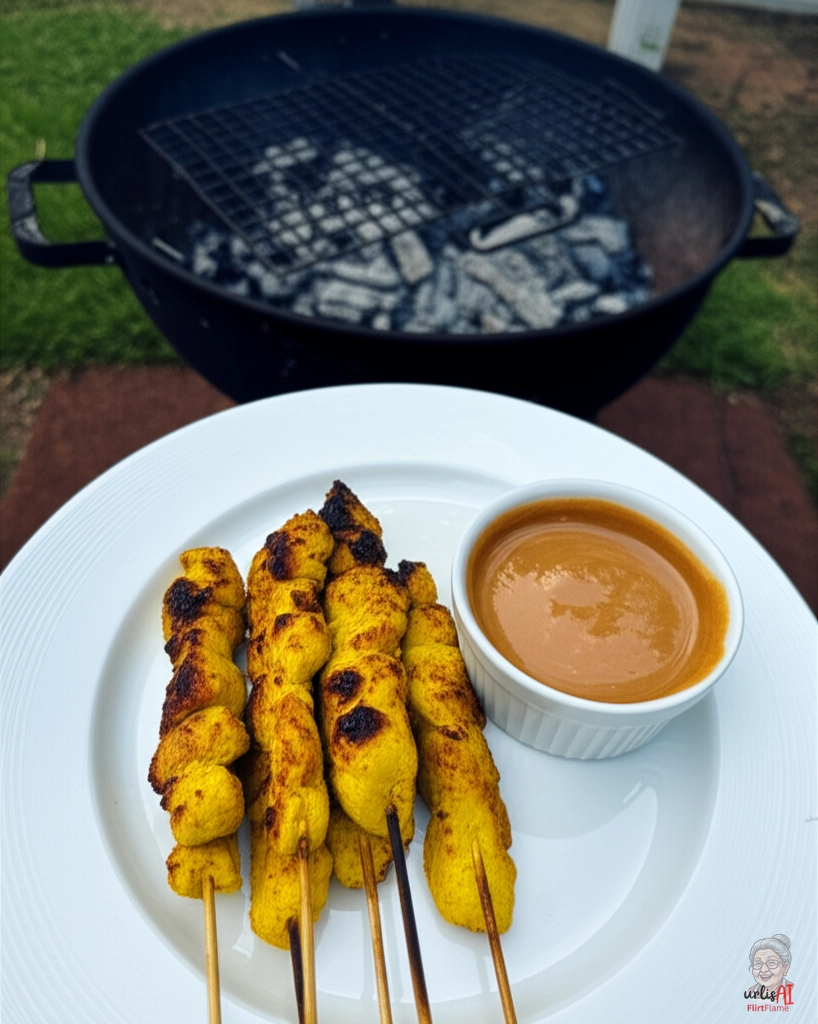 Golden Satay Blaze — Kohlegrill