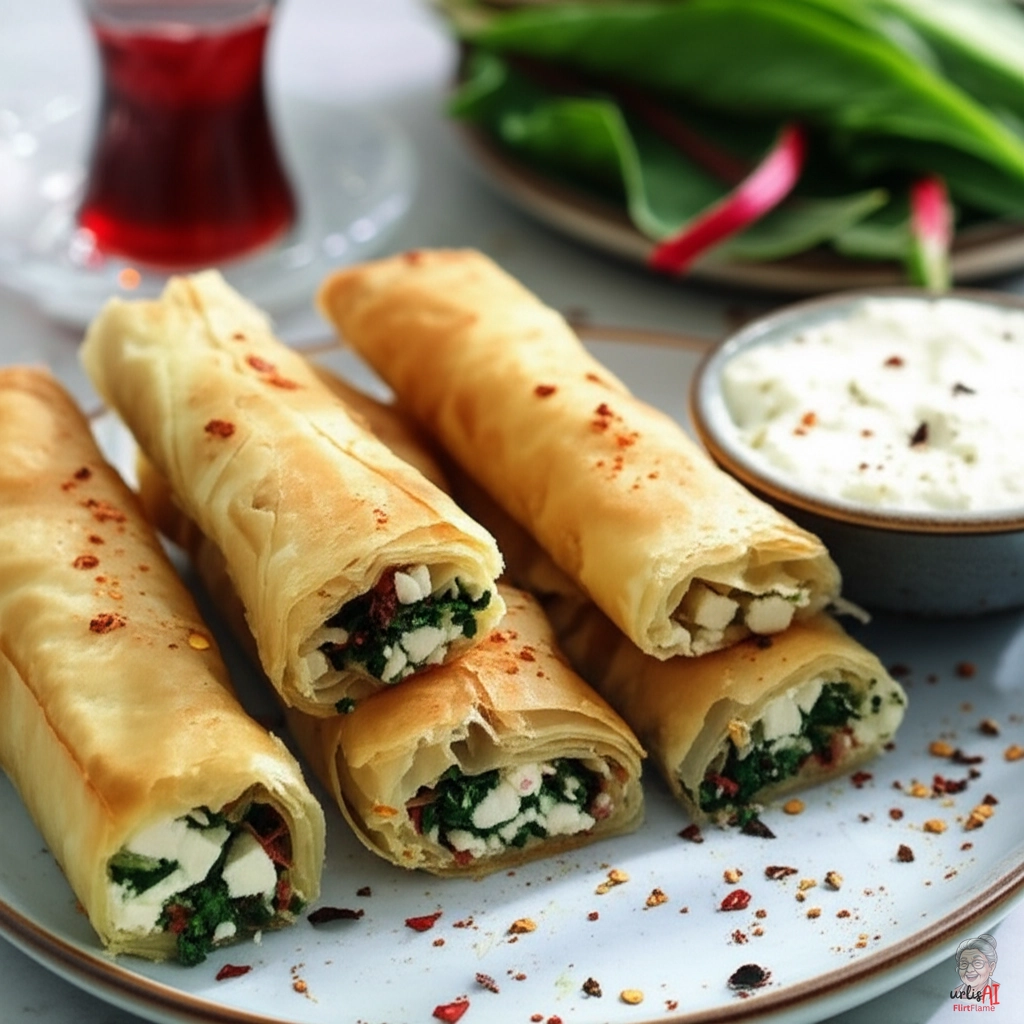 Crispy Feta Rolls — Kohlegrill