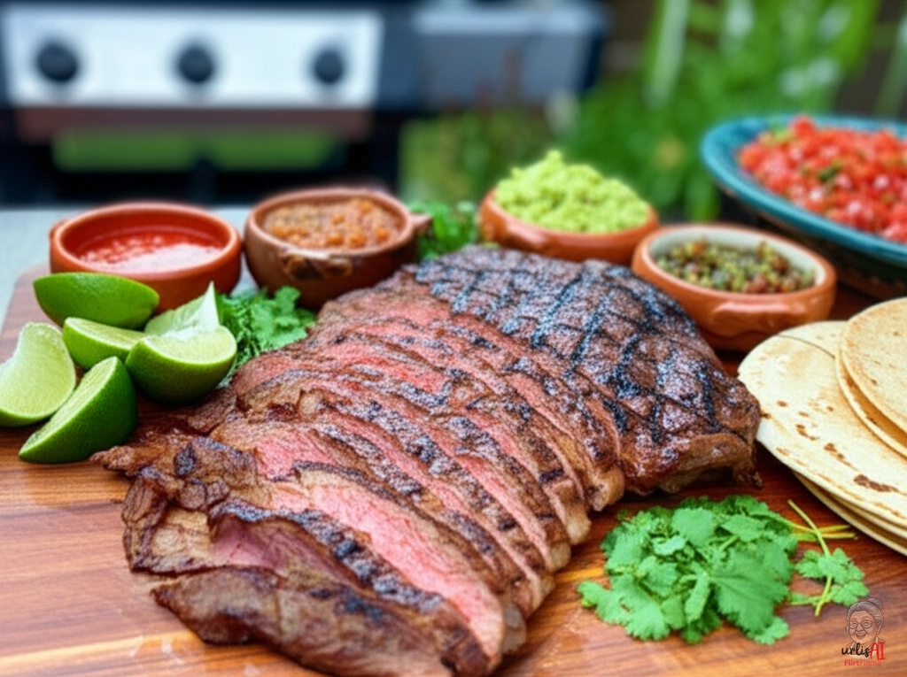 Glühende Limettenstreifen — Gasgrill