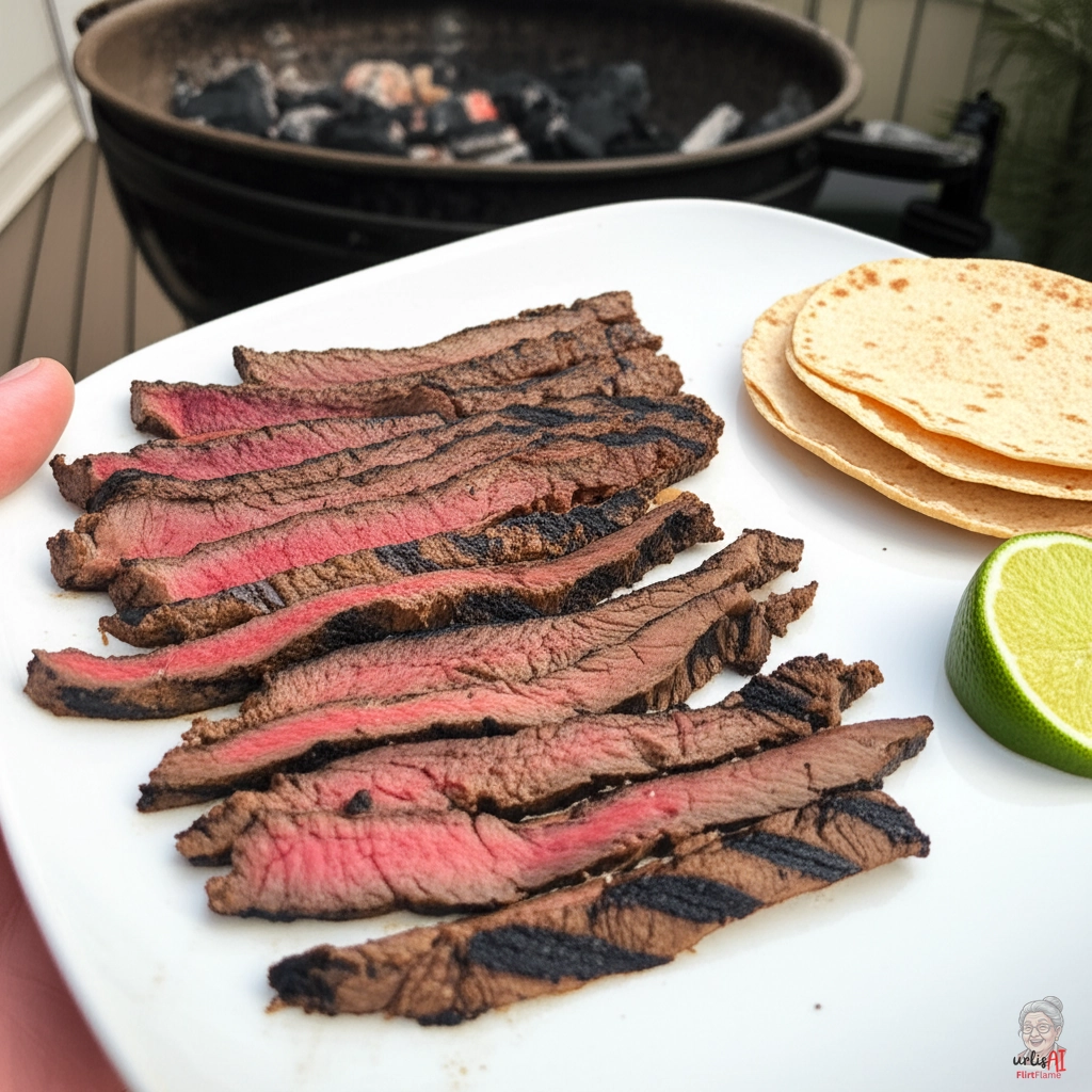 Rauchige Glutstreifen — Kohlegrill