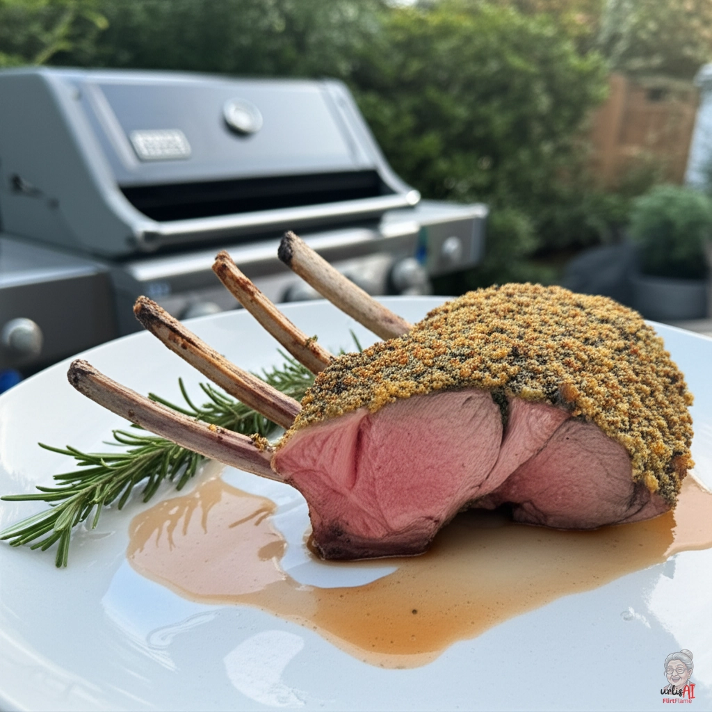 Neuseeländisches Lamm Rack — Gasgrill