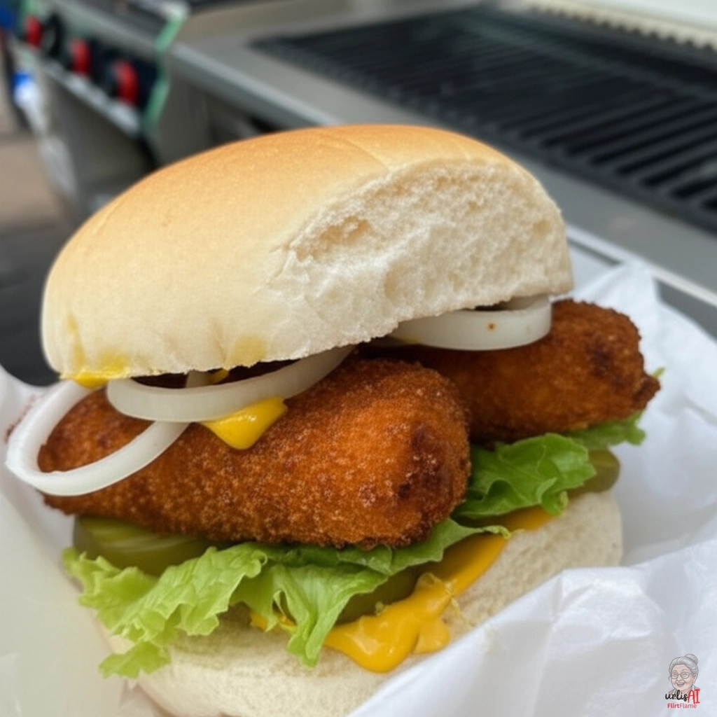 Niederländischer Kroket Burger — Gasgrill