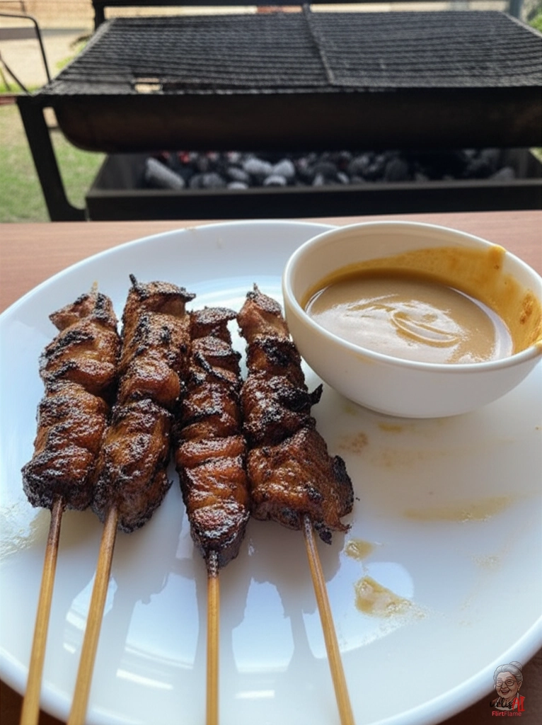 Niederländisches Saté Ayam — Kohlegrill