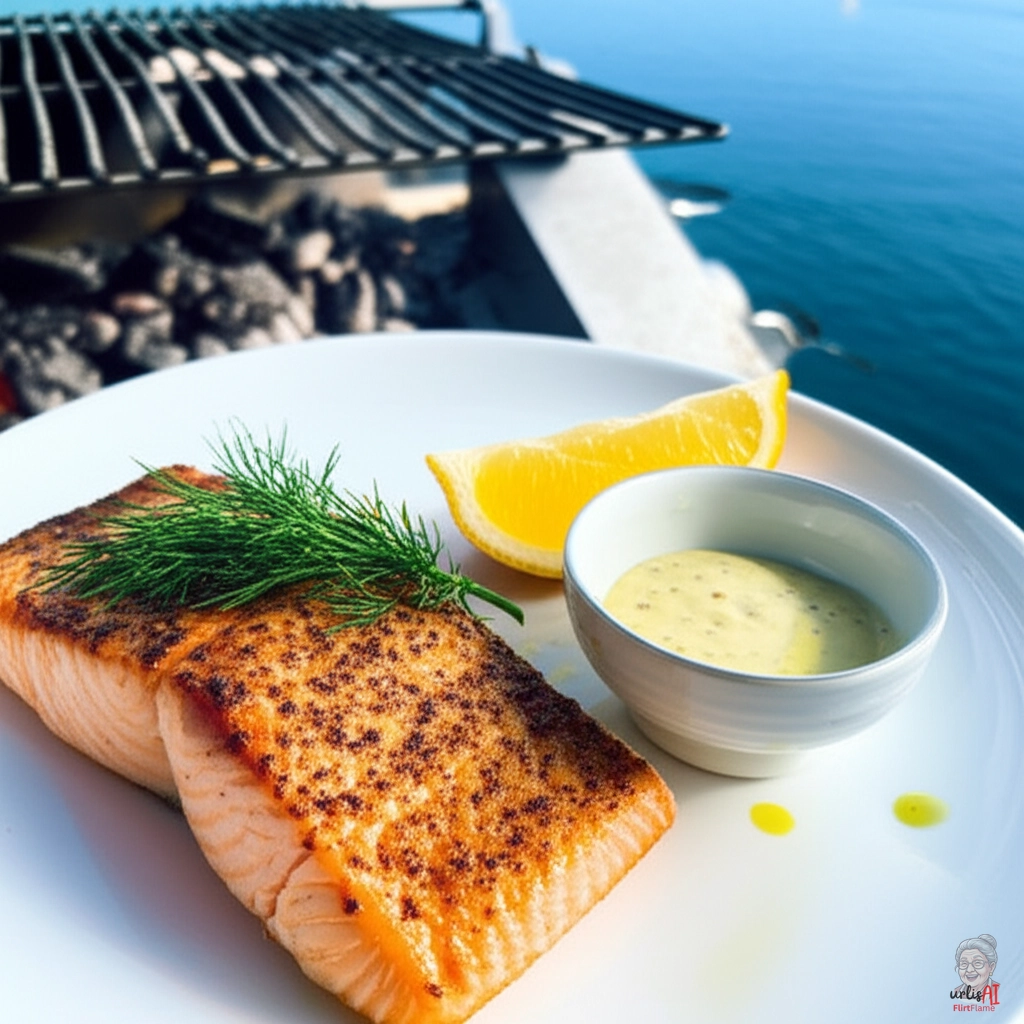 Norwegisches Dill Lachs — Kohlegrill