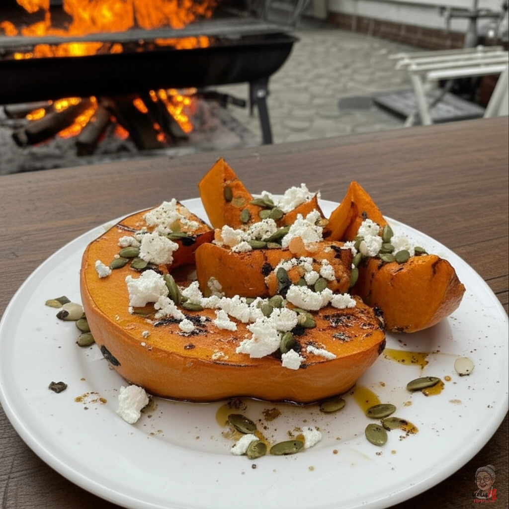 Österreichische Kürbis-Spalten Holzkohle — Kohlegrill