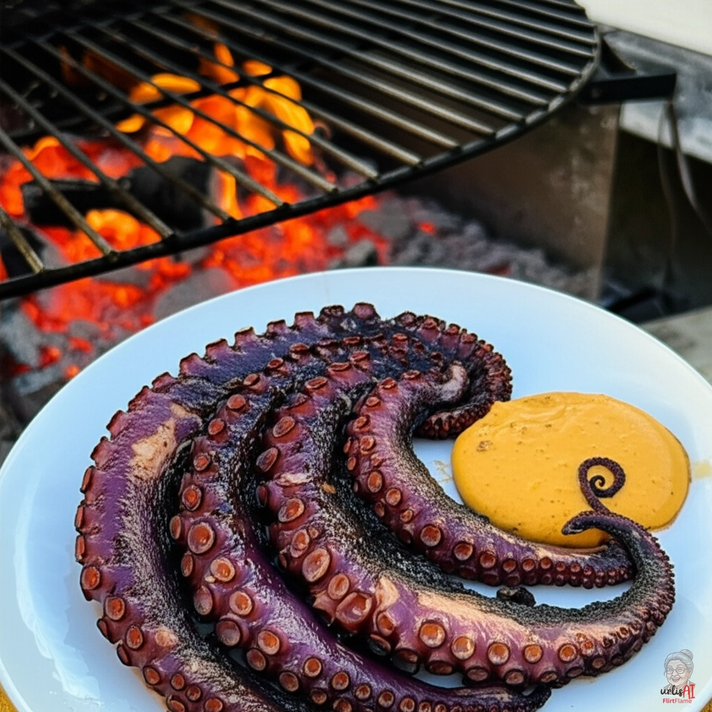 Oktopus Aioli Paprika — Kohlegrill