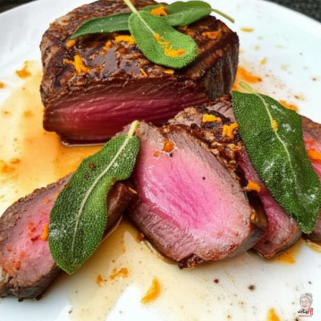Orangen-Salbei Rinderfilet — Gasgrill