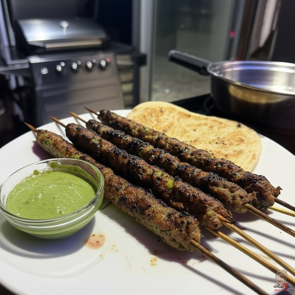 Pakistanische Seekh Kebab — Gasgrill