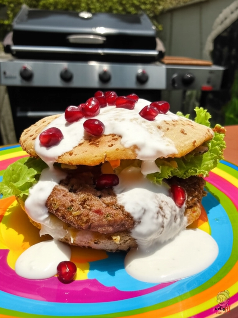 Pakistanischer Chapli Burger — Gasgrill