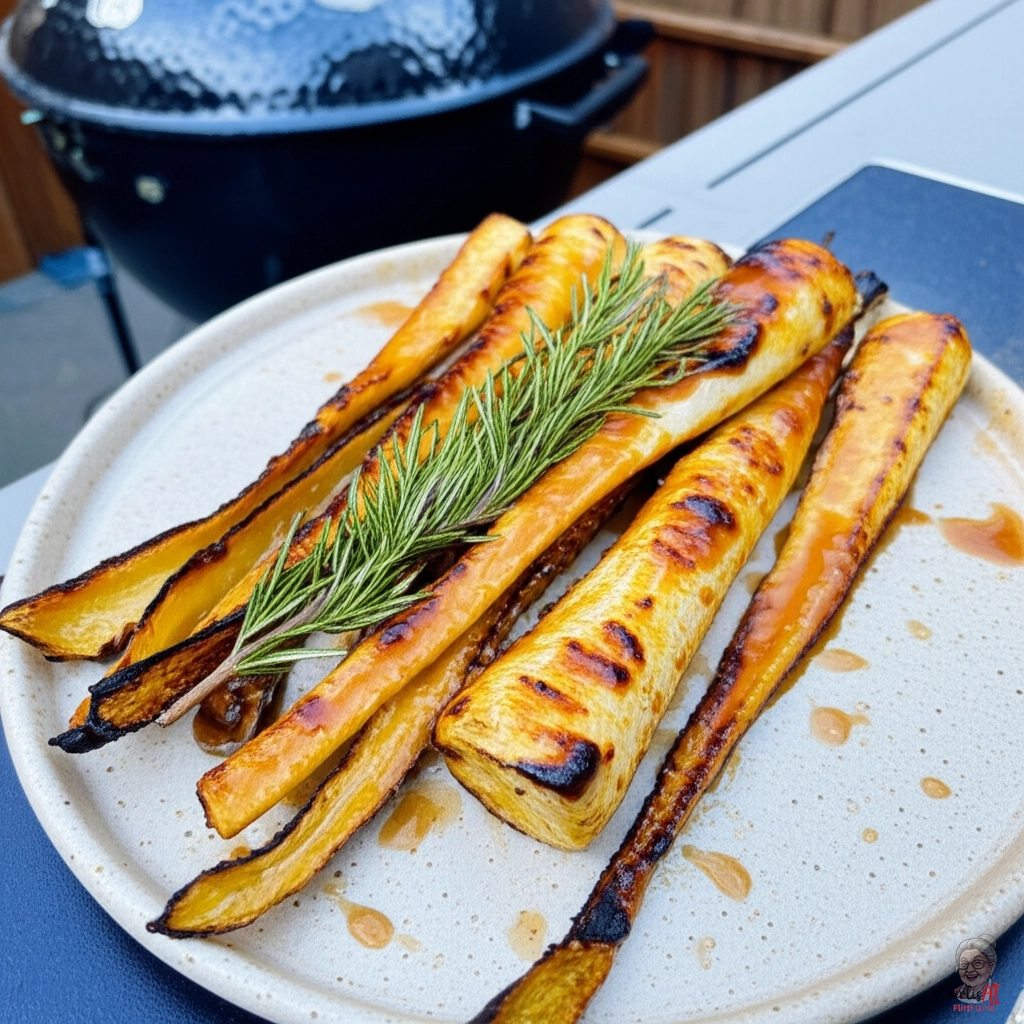 Maple Pastinaken — Kohlegrill