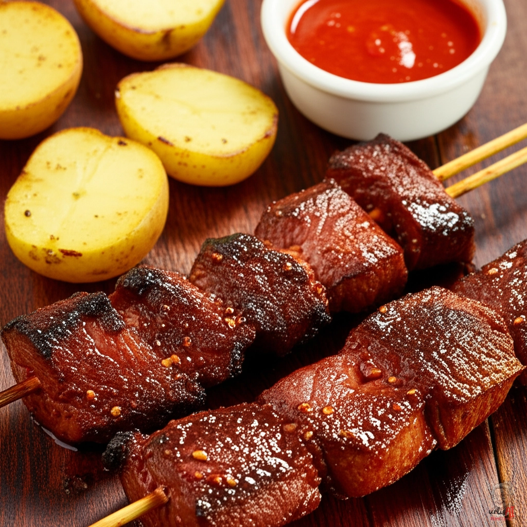 Peruanische Anticuchos Spieße — Gasgrill