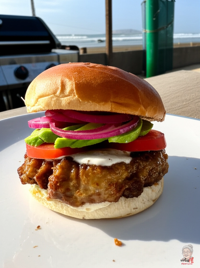 Peruanischer Aji Burger — Gasgrill