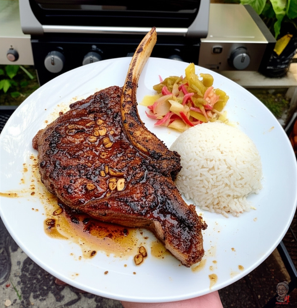 Karamellisierte Adobokoteletts — Gasgrill