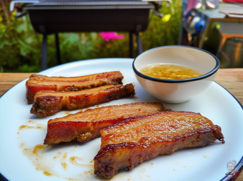 Bronzene Karamellscheiben — Kohlegrill
