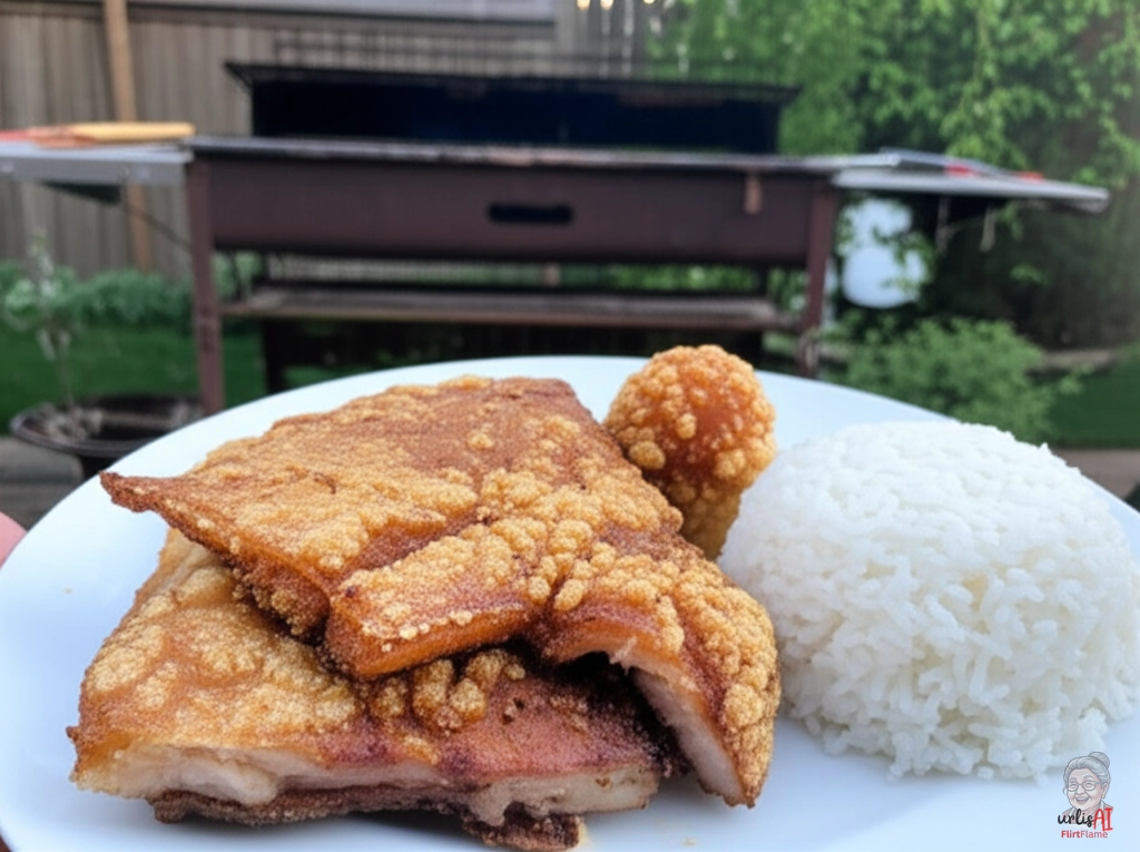 Krachende Schwartenstücke — Kohlegrill
