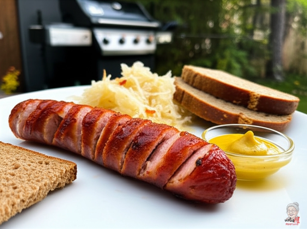 Rauchige Kielbasascheiben — Gasgrill